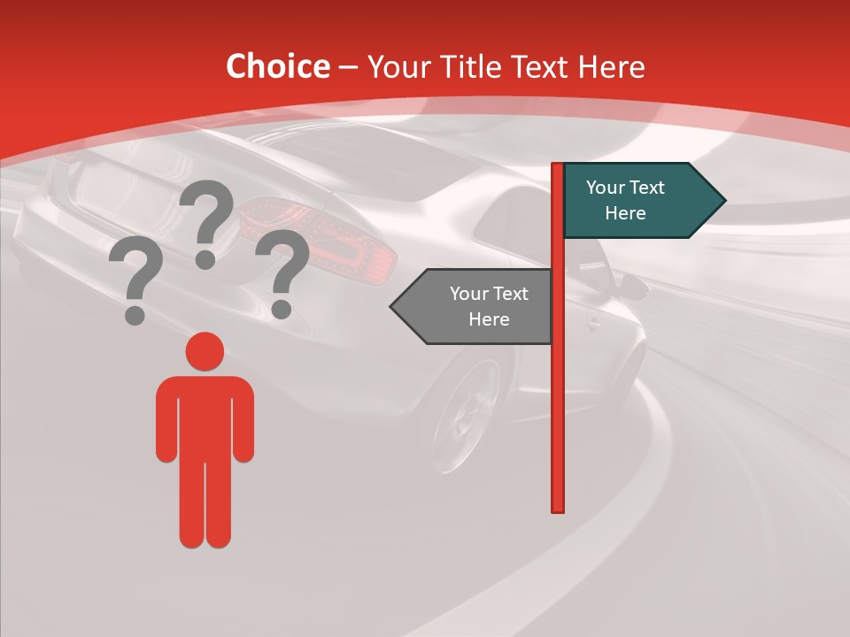 Transport Metallic Sportscar PowerPoint Template