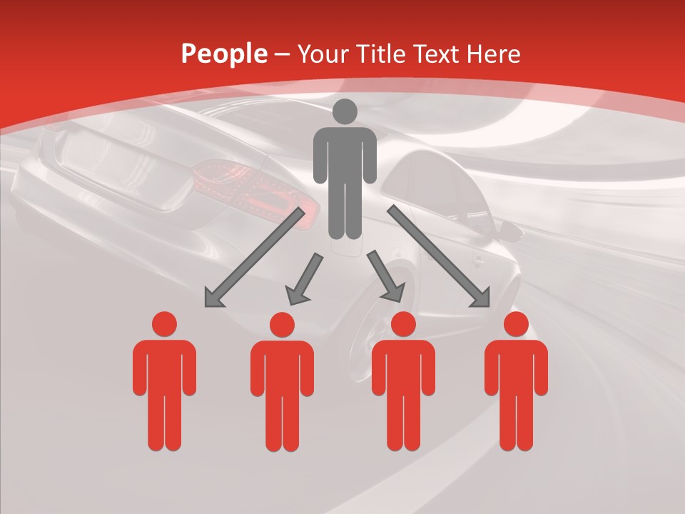 Transport Metallic Sportscar PowerPoint Template