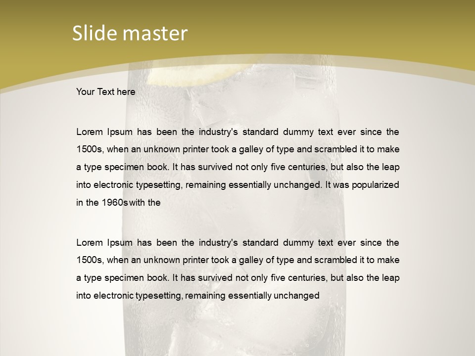 Clear Ice Drink PowerPoint Template
