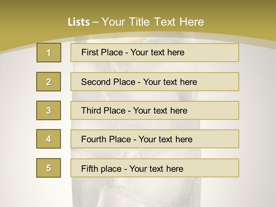 Clear Ice Drink PowerPoint Template