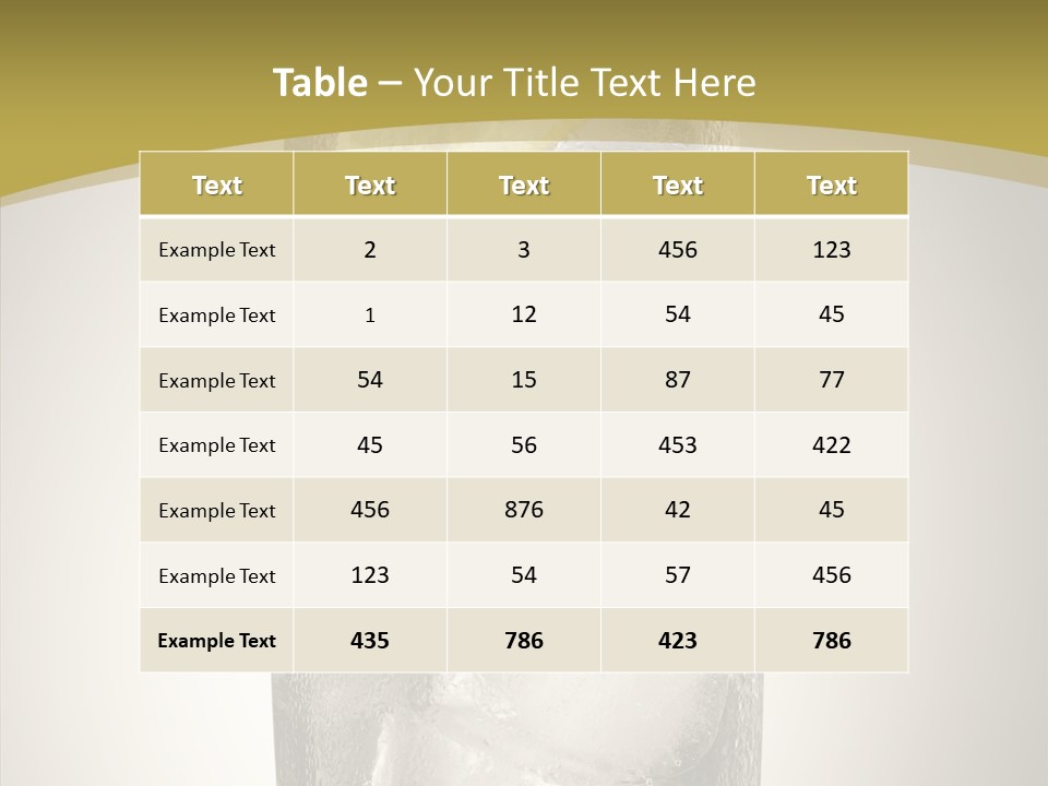Clear Ice Drink PowerPoint Template