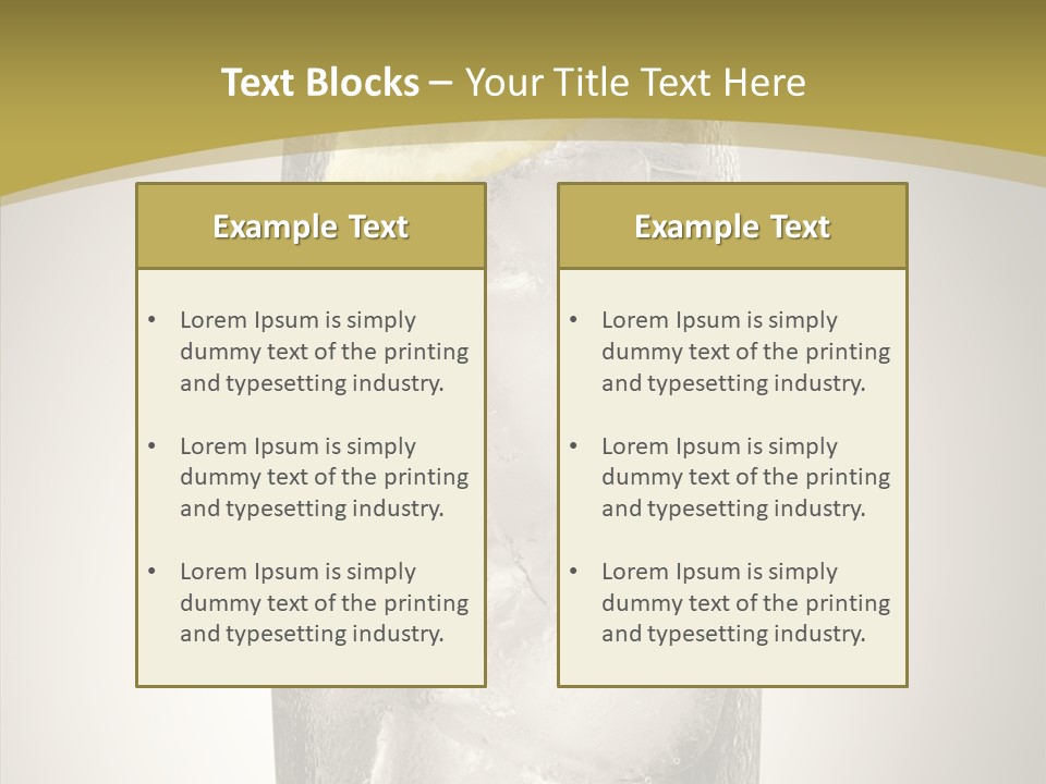 Clear Ice Drink PowerPoint Template