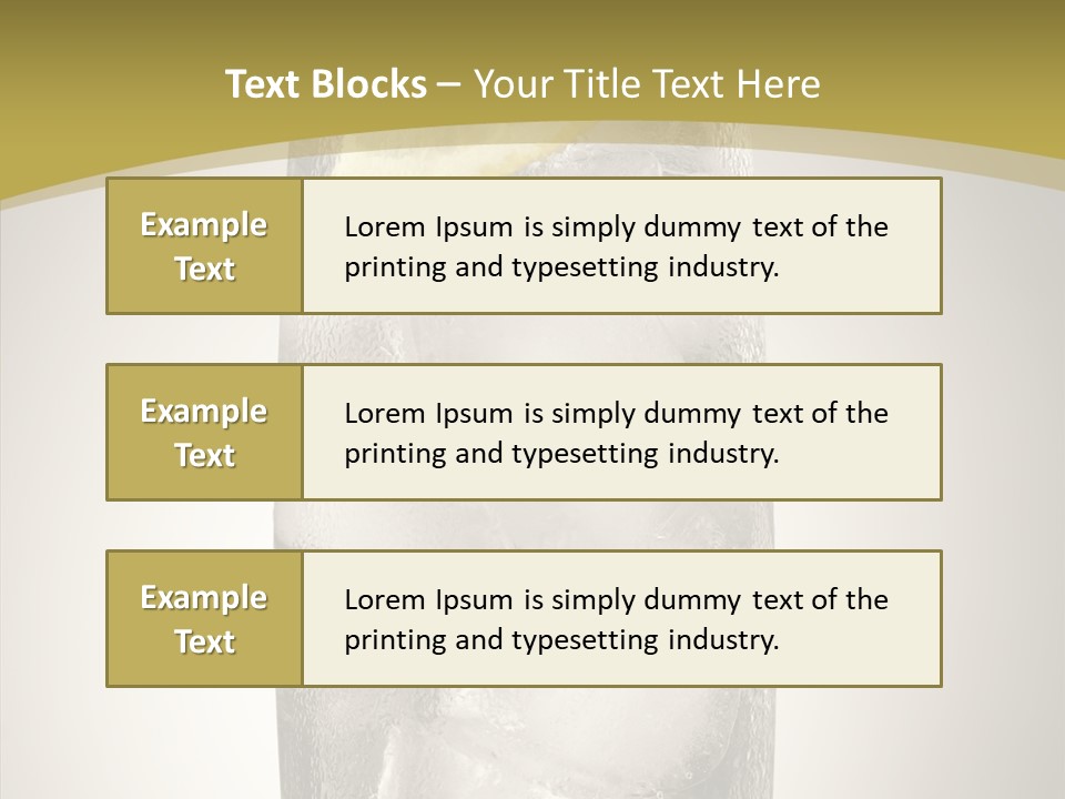 Clear Ice Drink PowerPoint Template