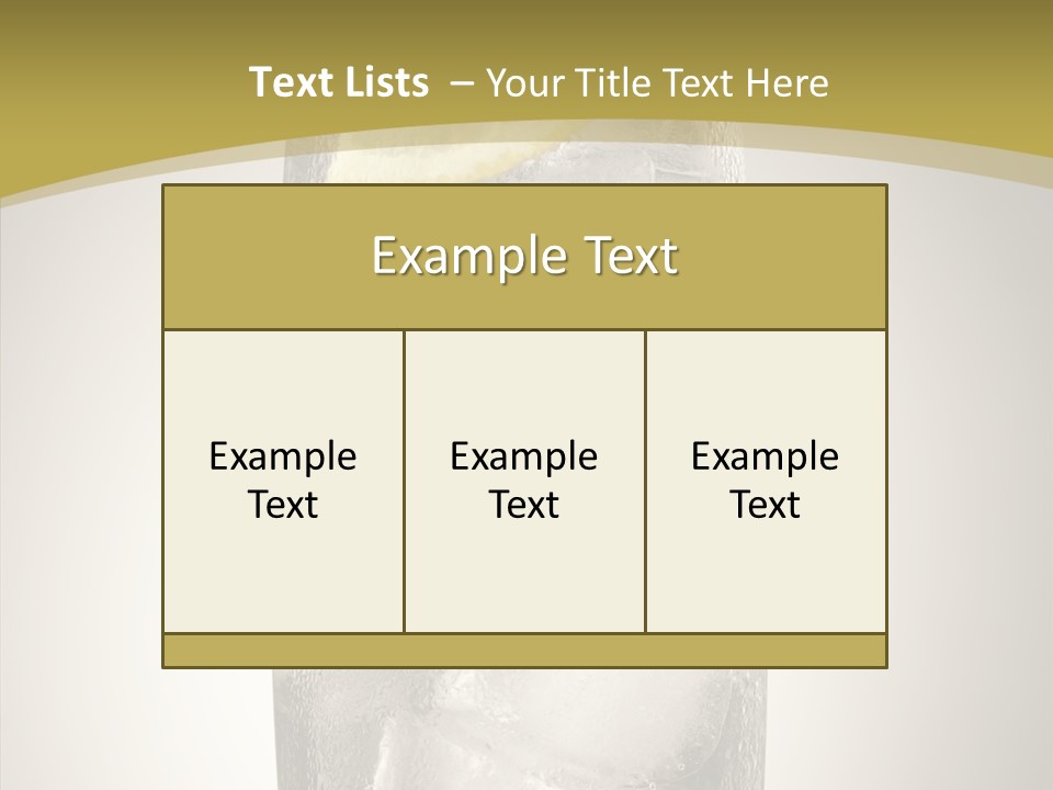 Clear Ice Drink PowerPoint Template