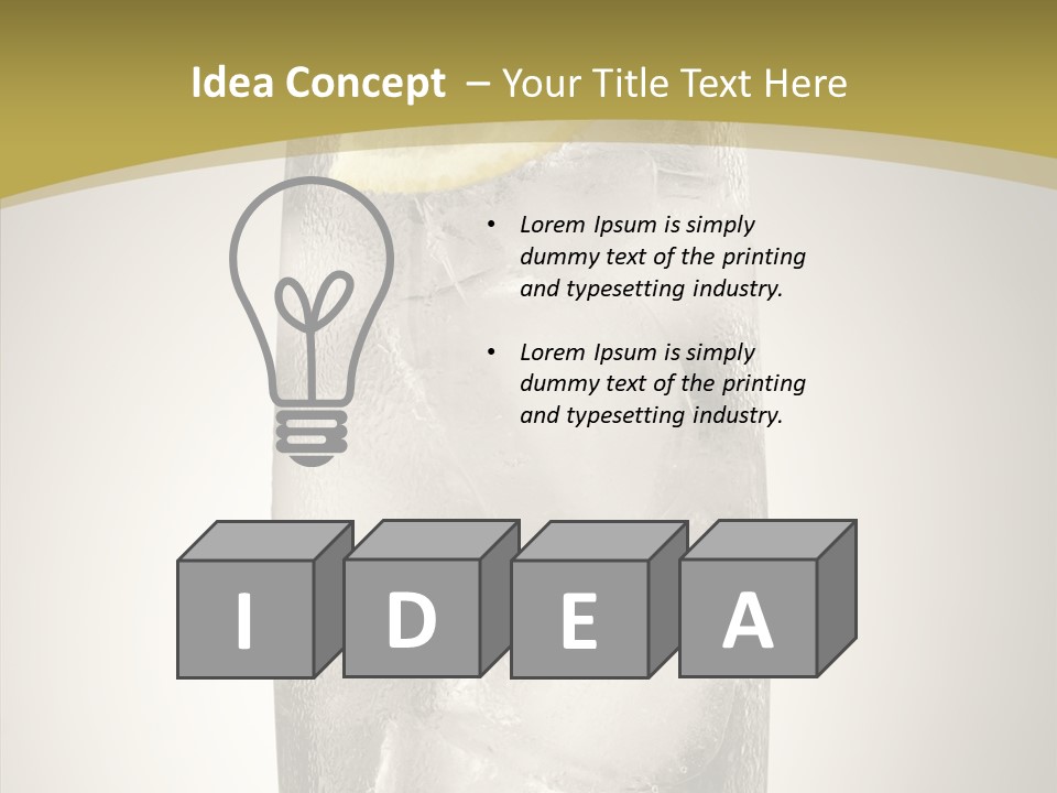 Clear Ice Drink PowerPoint Template
