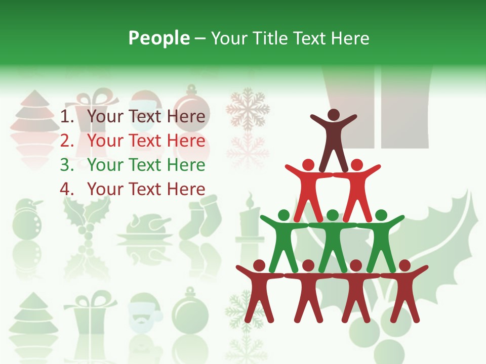 Present Symbol Snowman PowerPoint Template