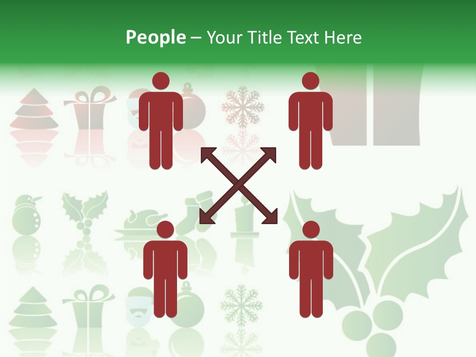 Present Symbol Snowman PowerPoint Template