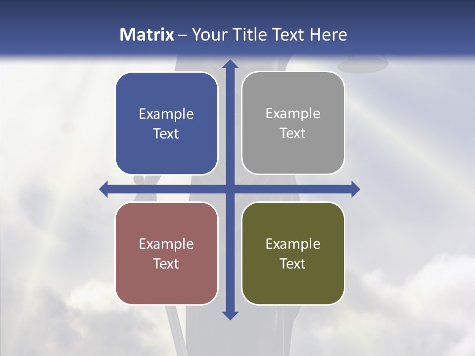 Statue Lady Sky PowerPoint Template