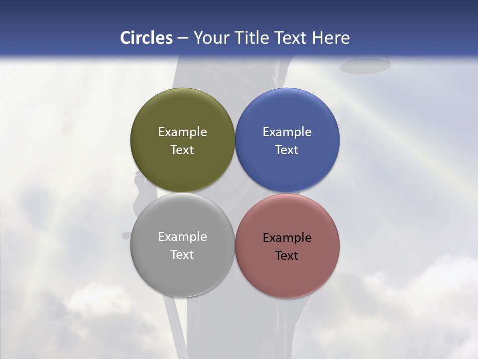 Statue Lady Sky PowerPoint Template