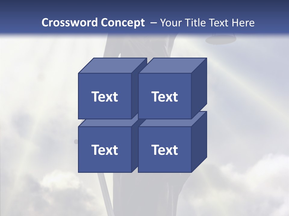 Statue Lady Sky PowerPoint Template