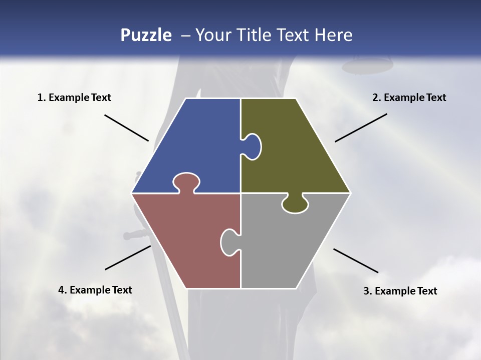 Statue Lady Sky PowerPoint Template