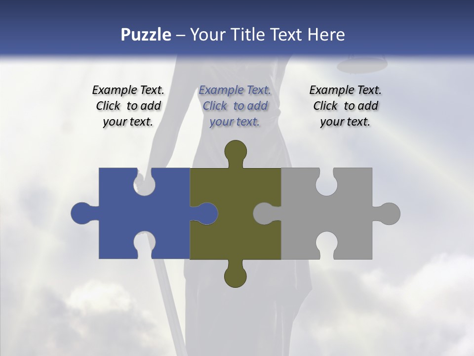 Statue Lady Sky PowerPoint Template