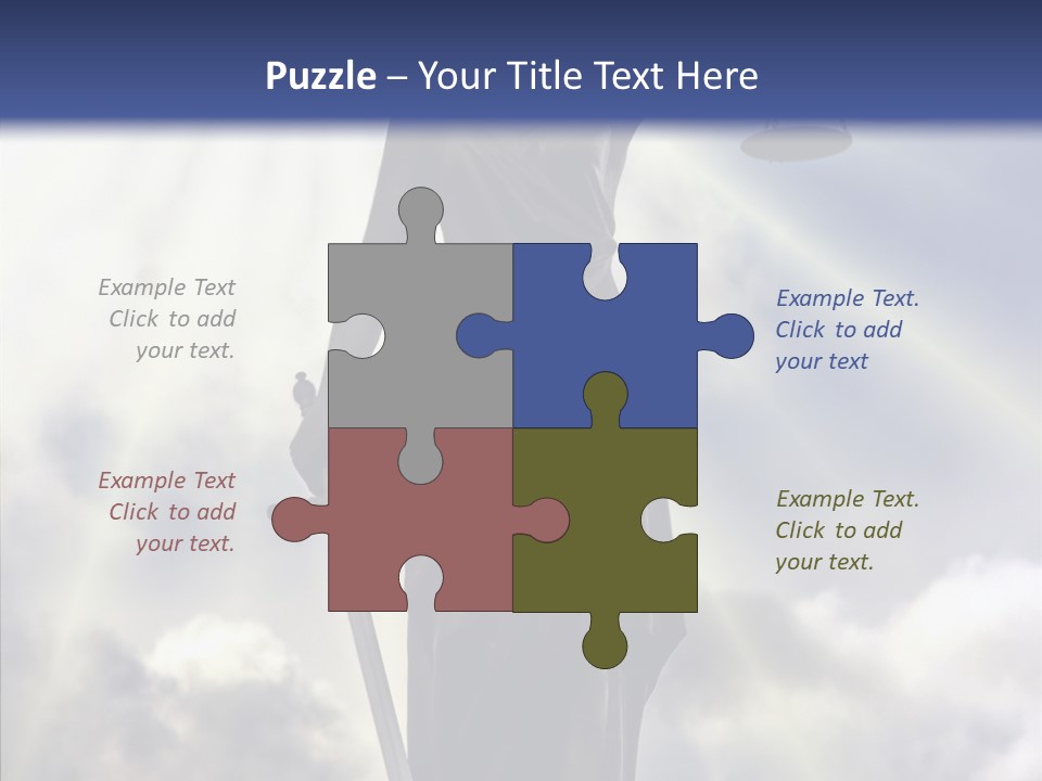 Statue Lady Sky PowerPoint Template