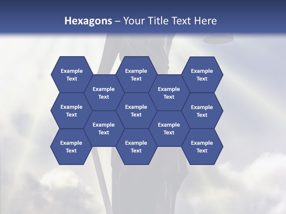 Statue Lady Sky PowerPoint Template