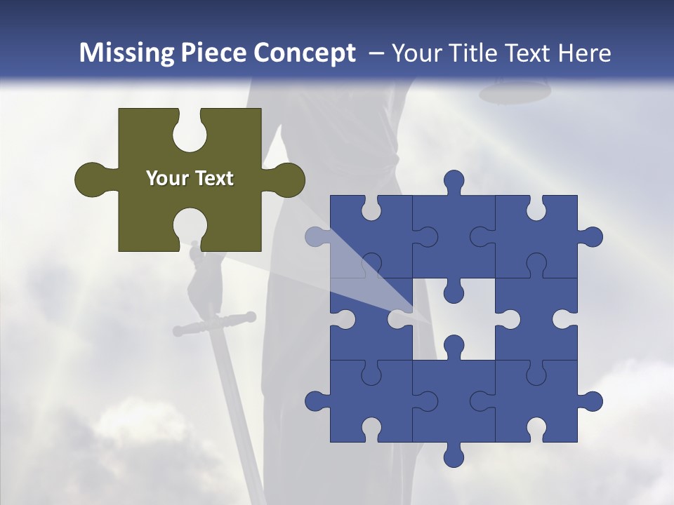 Statue Lady Sky PowerPoint Template