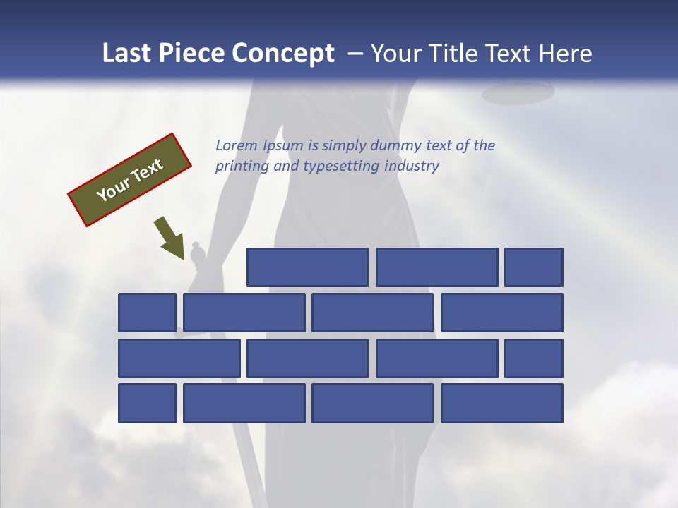 Statue Lady Sky PowerPoint Template