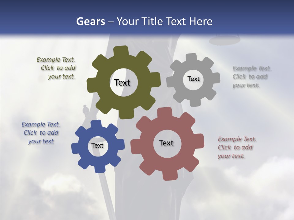 Statue Lady Sky PowerPoint Template