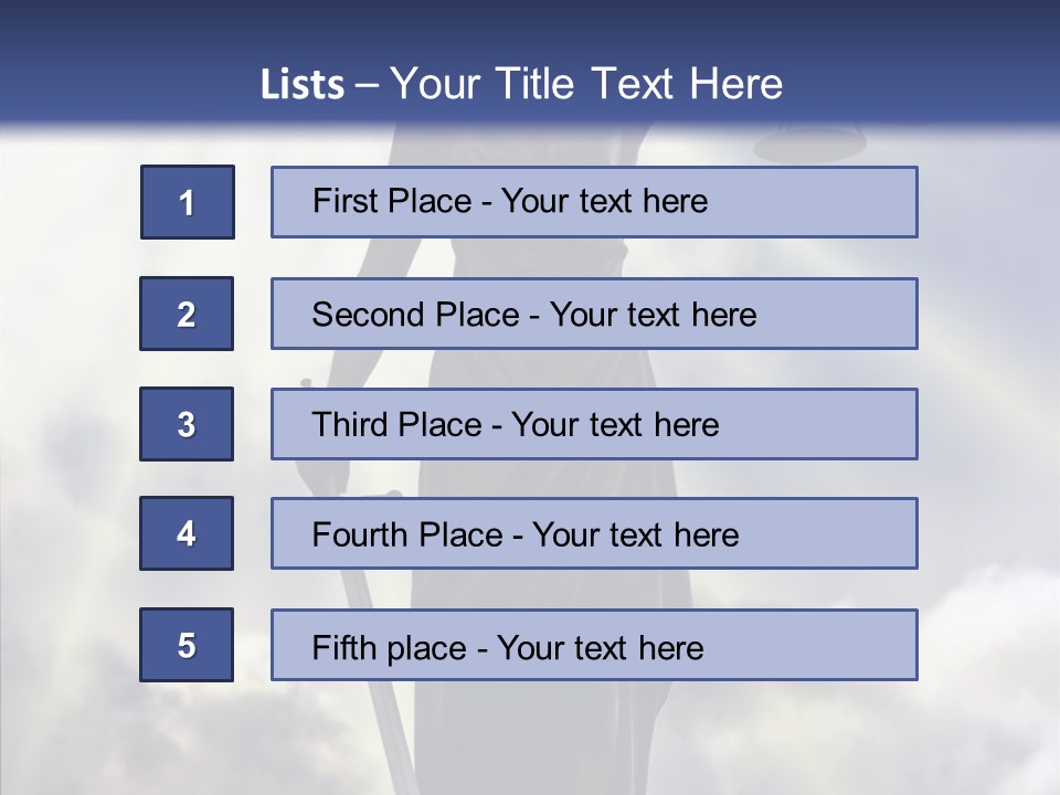 Statue Lady Sky PowerPoint Template