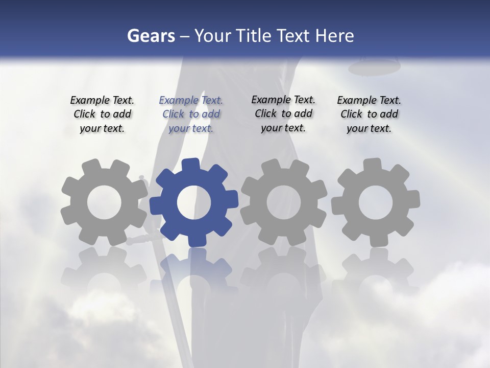 Statue Lady Sky PowerPoint Template