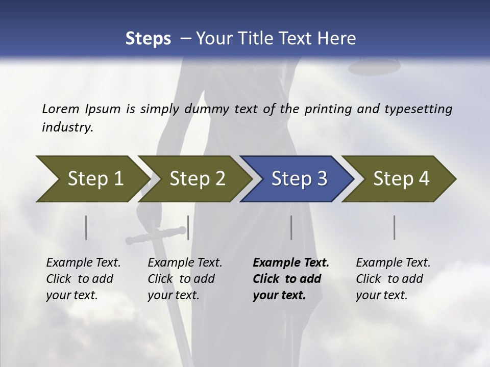 Statue Lady Sky PowerPoint Template