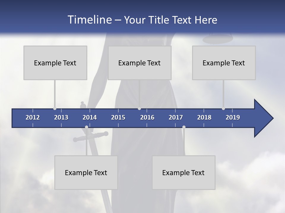 Statue Lady Sky PowerPoint Template
