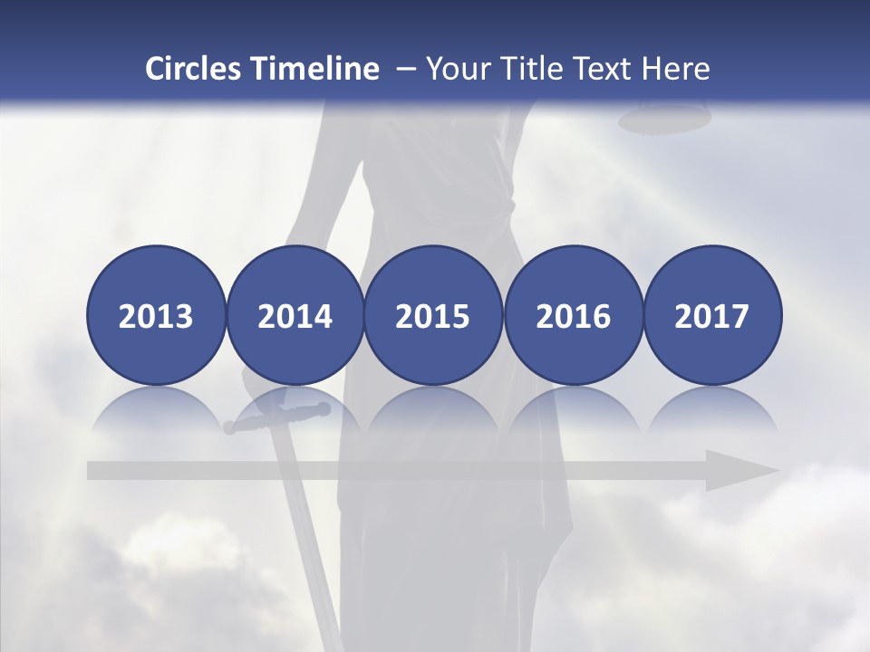 Statue Lady Sky PowerPoint Template