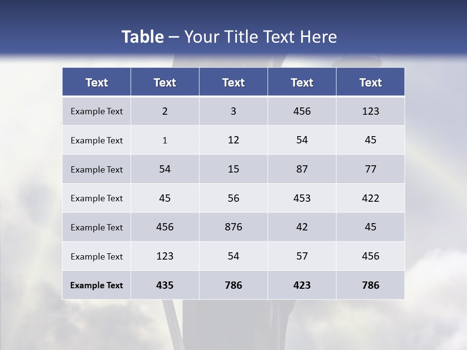 Statue Lady Sky PowerPoint Template