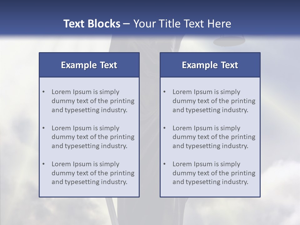 Statue Lady Sky PowerPoint Template