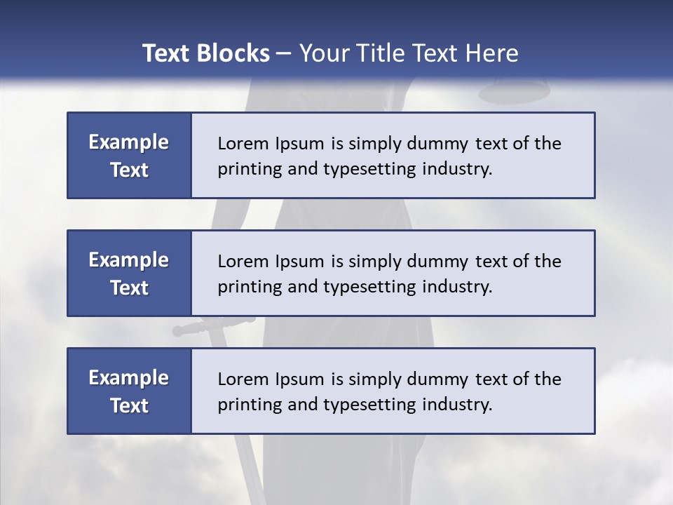 Statue Lady Sky PowerPoint Template