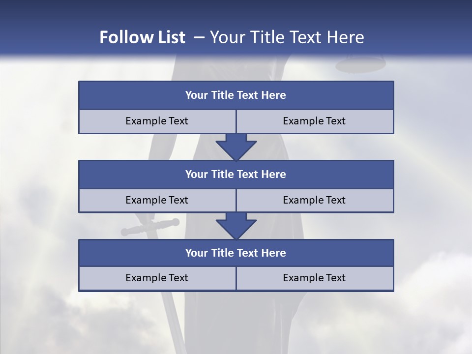 Statue Lady Sky PowerPoint Template