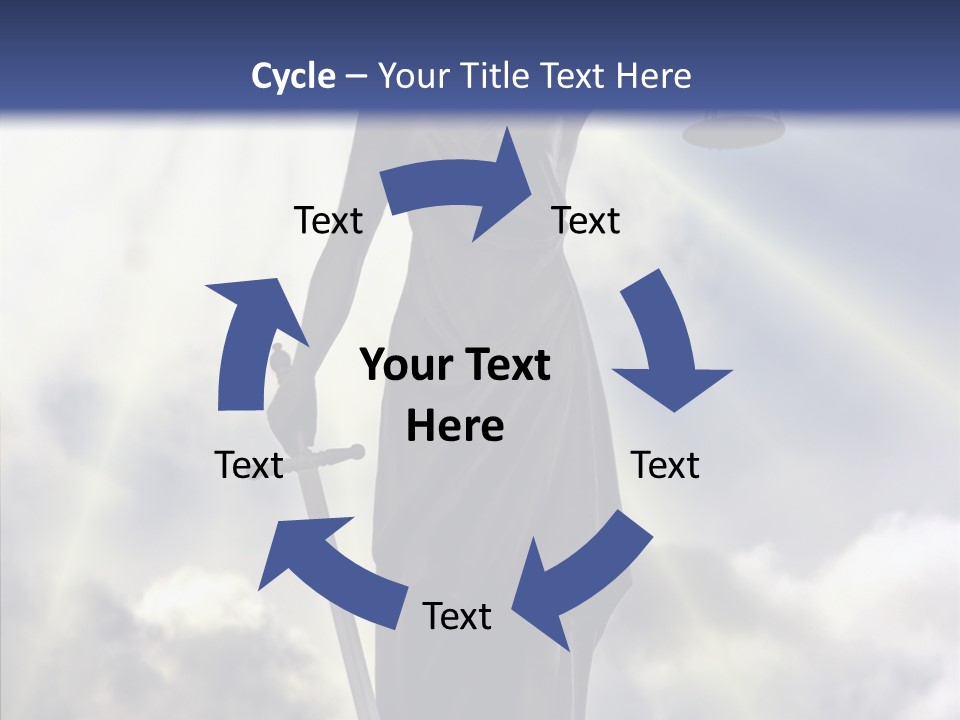 Statue Lady Sky PowerPoint Template