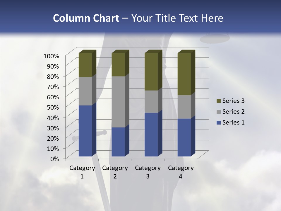 Statue Lady Sky PowerPoint Template