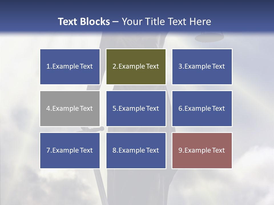 Statue Lady Sky PowerPoint Template