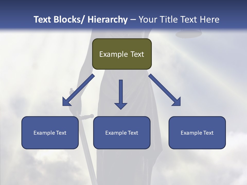 Statue Lady Sky PowerPoint Template