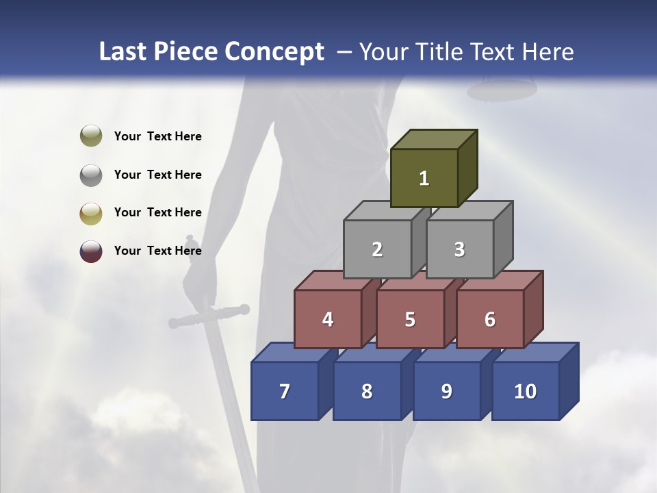 Statue Lady Sky PowerPoint Template