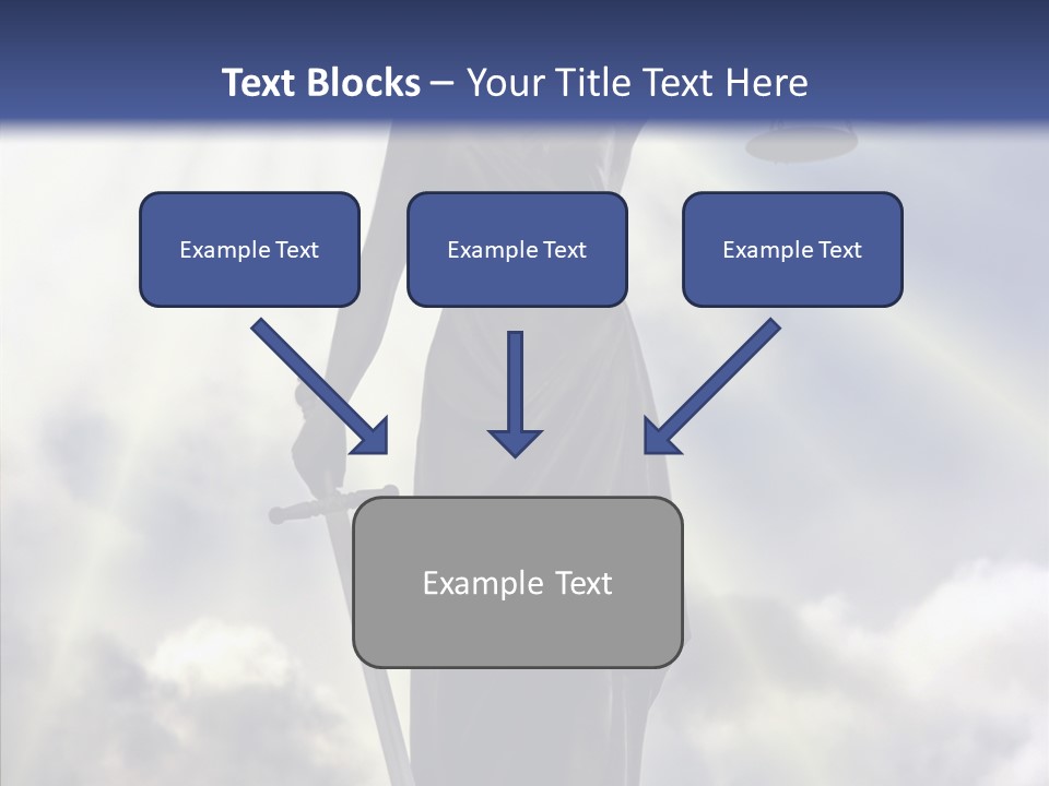 Statue Lady Sky PowerPoint Template