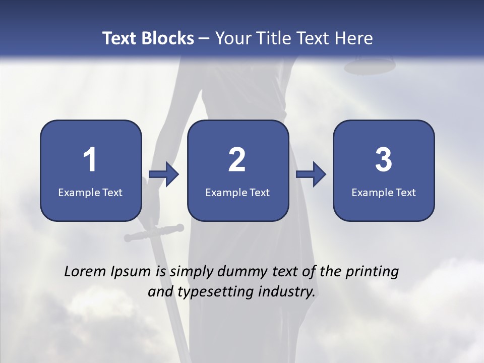 Statue Lady Sky PowerPoint Template