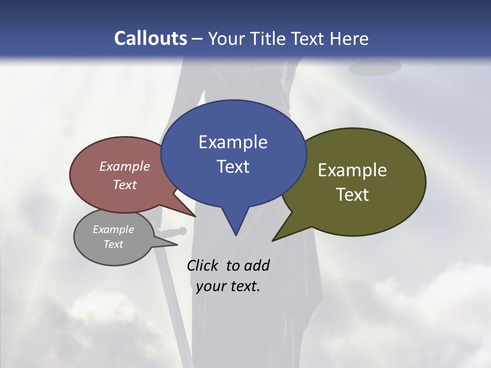 Statue Lady Sky PowerPoint Template