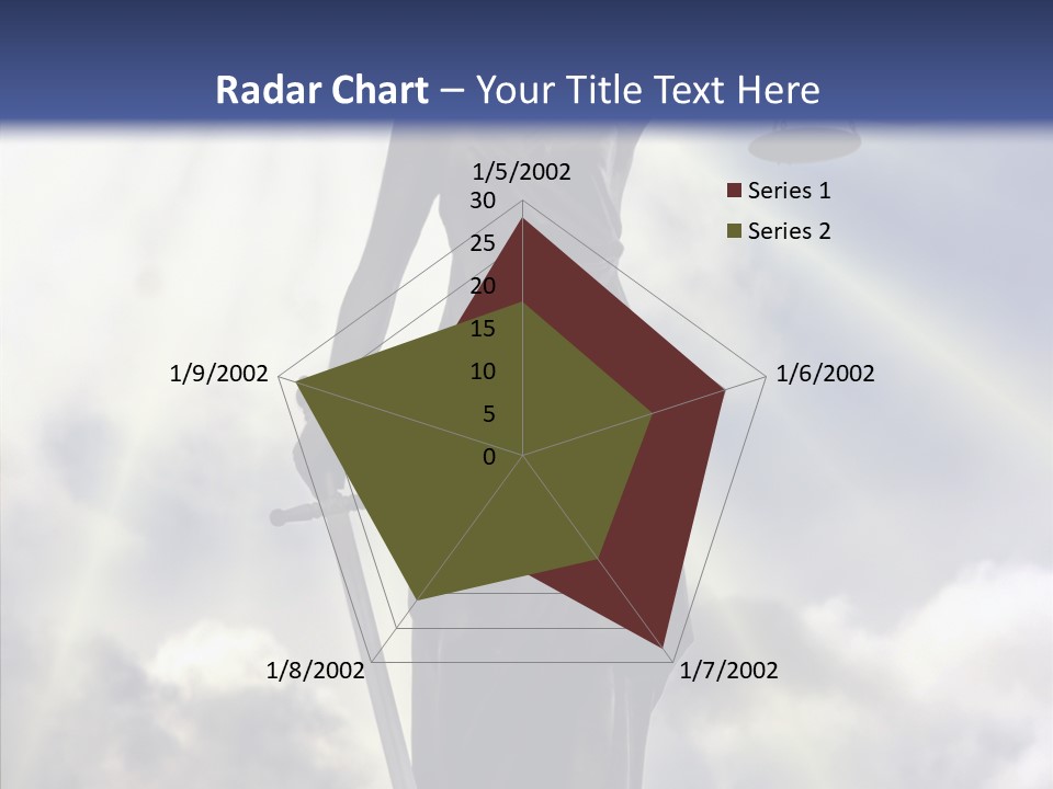 Statue Lady Sky PowerPoint Template