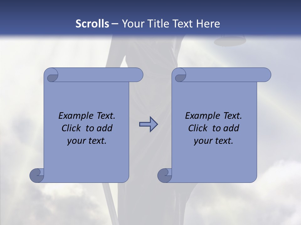Statue Lady Sky PowerPoint Template
