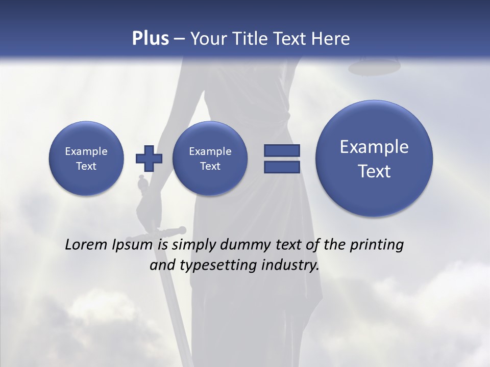 Statue Lady Sky PowerPoint Template