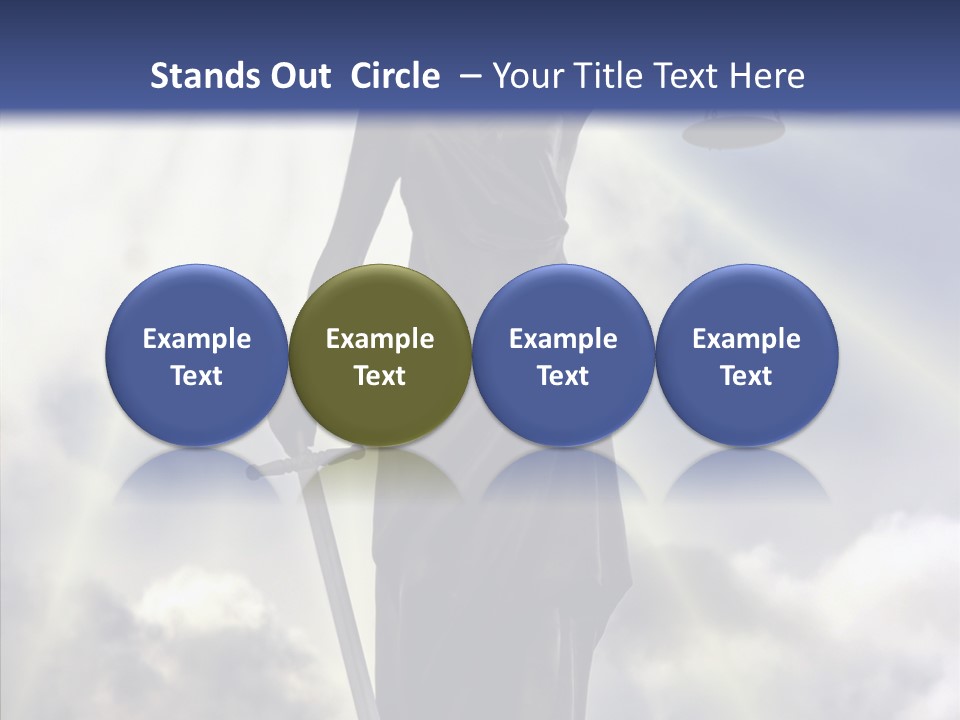 Statue Lady Sky PowerPoint Template