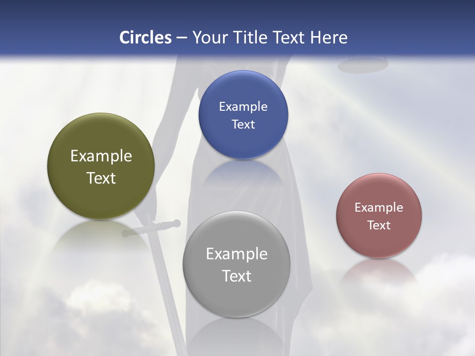 Statue Lady Sky PowerPoint Template