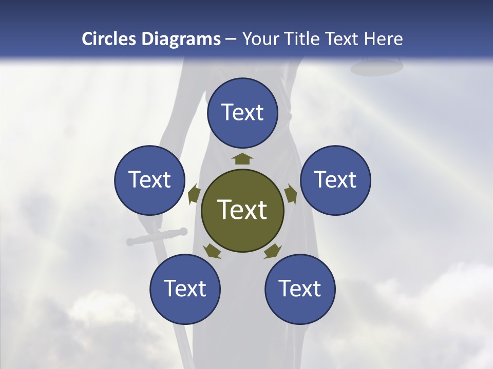 Statue Lady Sky PowerPoint Template