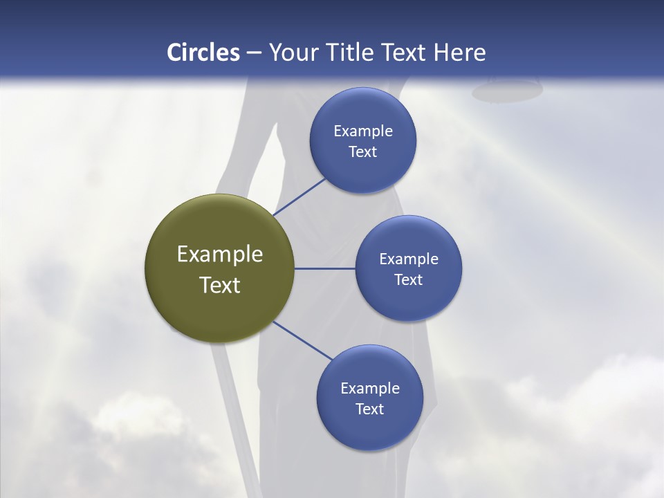 Statue Lady Sky PowerPoint Template