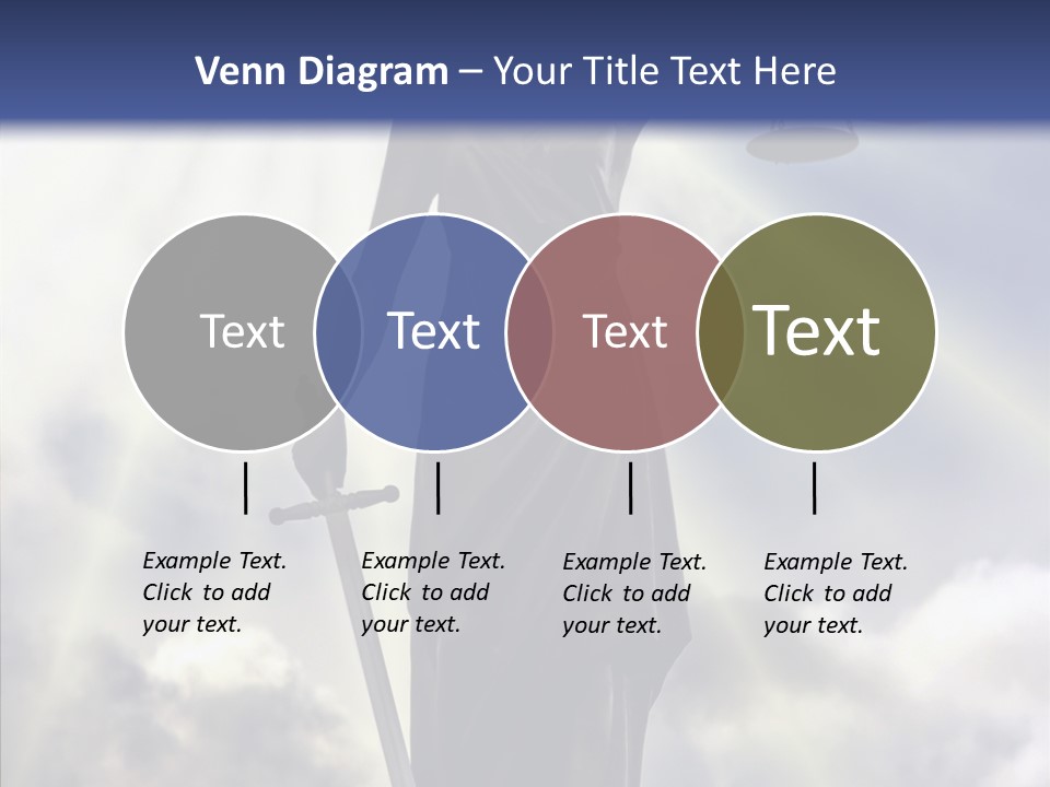 Statue Lady Sky PowerPoint Template