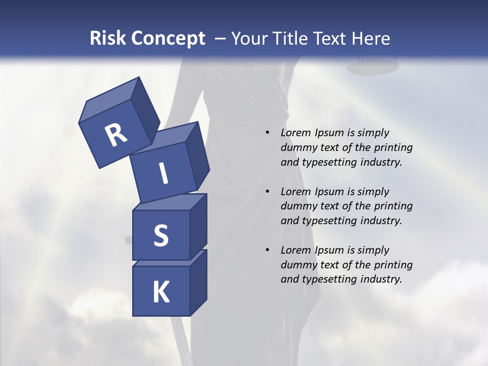 Statue Lady Sky PowerPoint Template