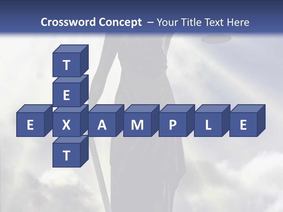 Statue Lady Sky PowerPoint Template