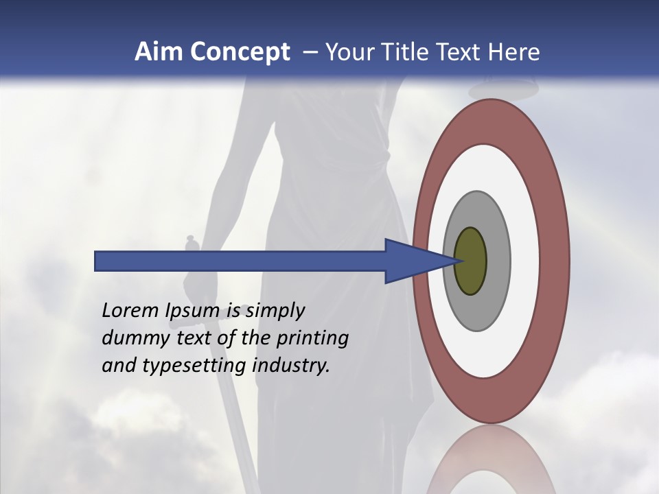 Statue Lady Sky PowerPoint Template