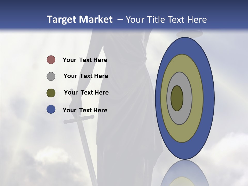 Statue Lady Sky PowerPoint Template